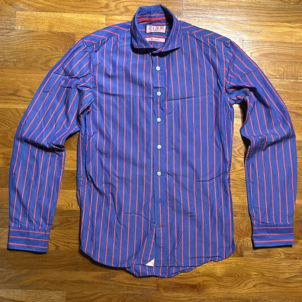 Thomas Pink - Men’s Button Down Slim Casual Shirt - Size XS